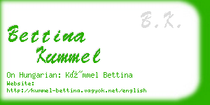 bettina kummel business card